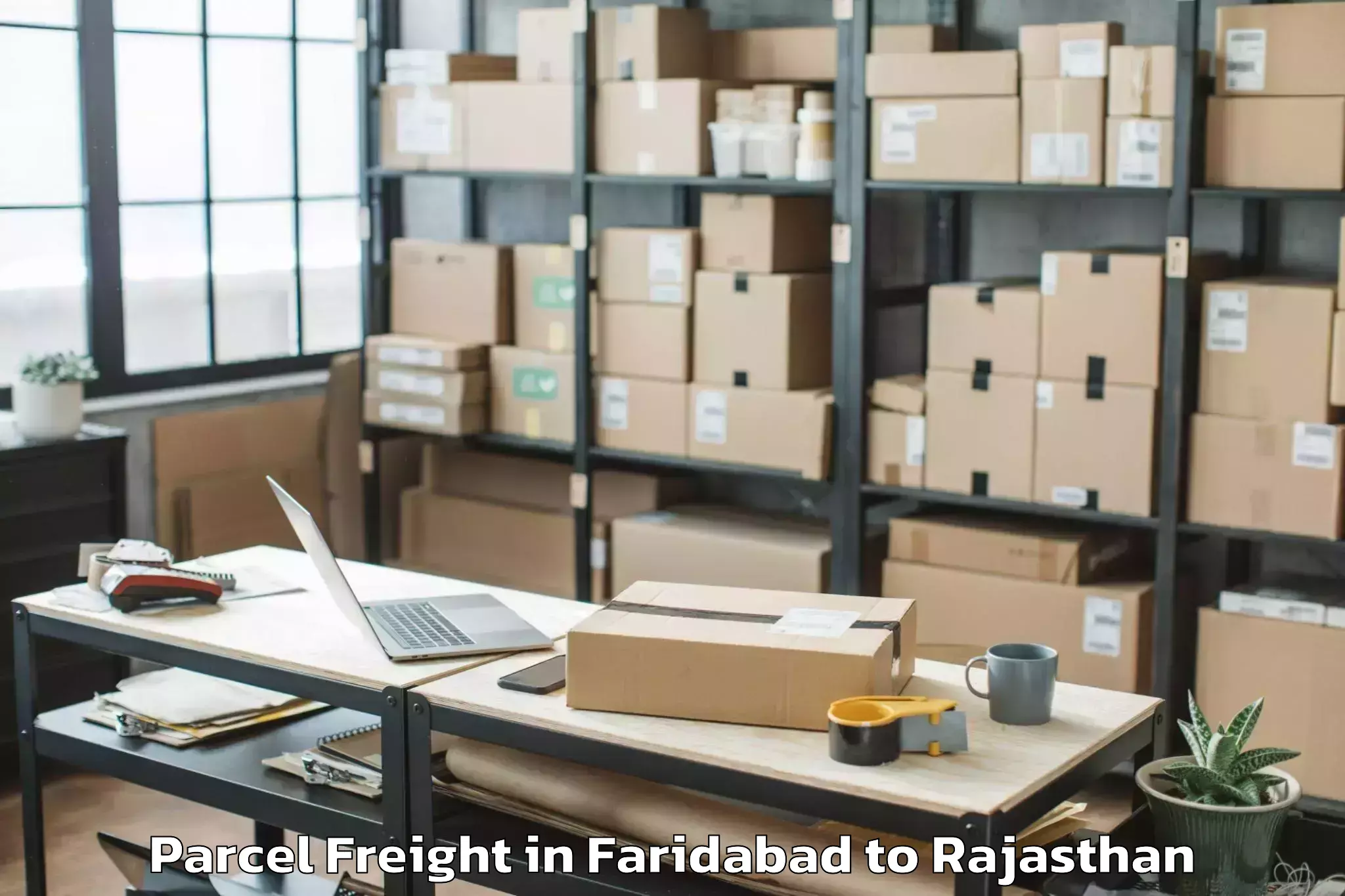 Discover Faridabad to Ajmer Parcel Freight